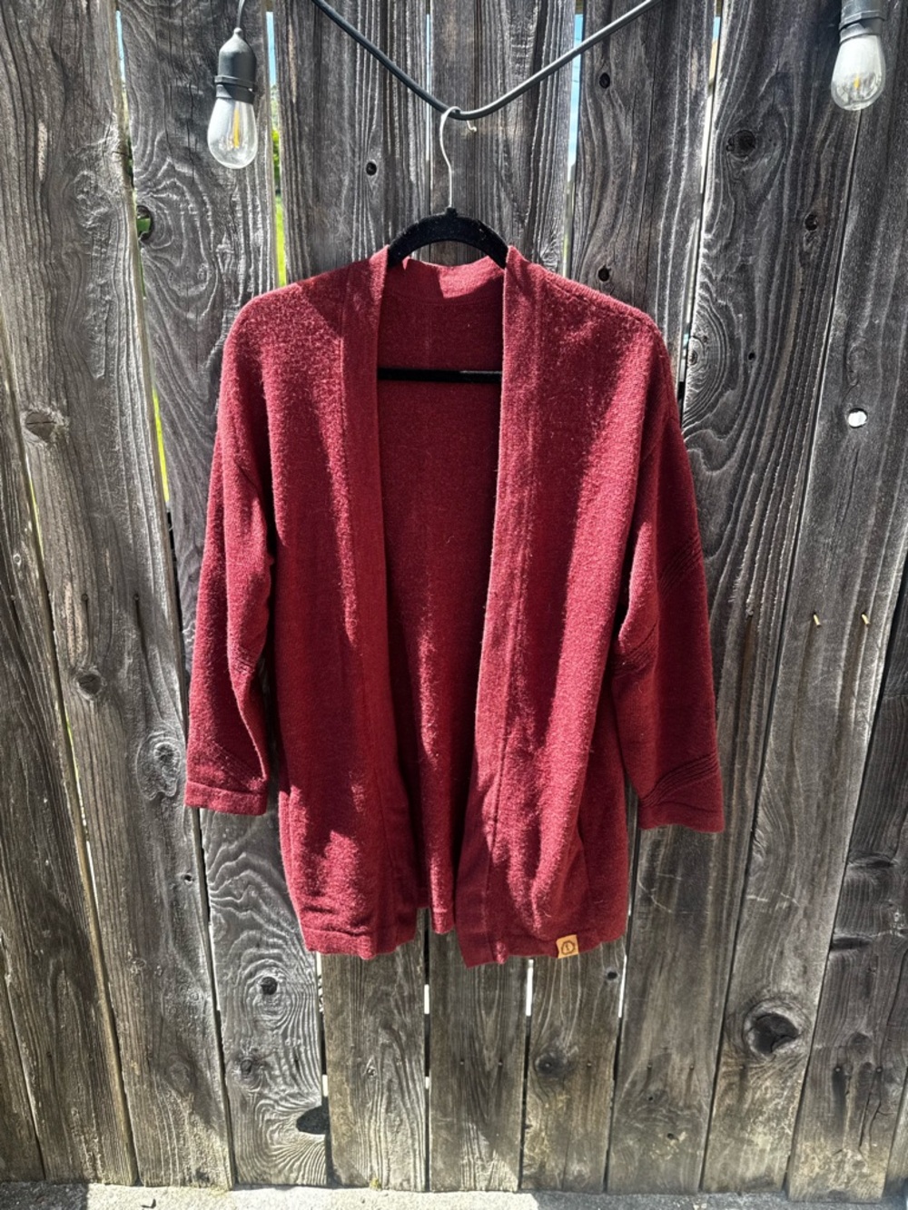 PAKA Women’s Brick Red Royal Alpaca Cardigan Medium